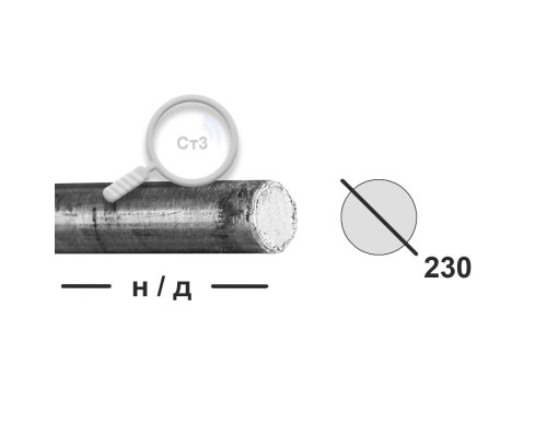 Круг горячекатаный 230 Ст3