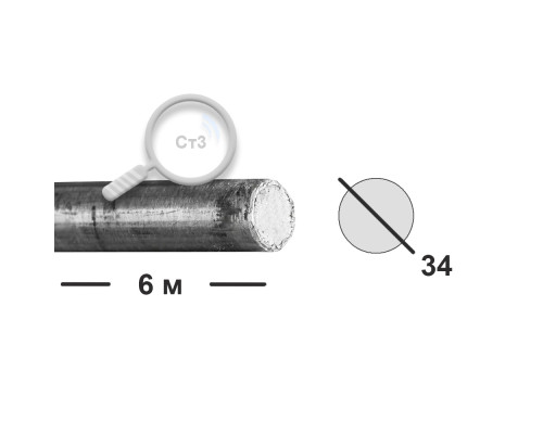Круг горячекатаный 34 Ст3