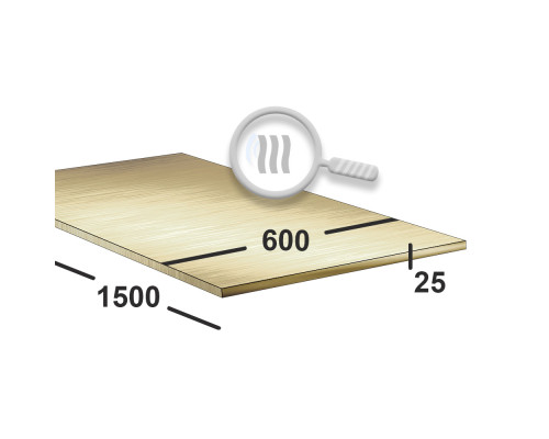 Латунный лист 25 мм 600х1500 Л63 г/к