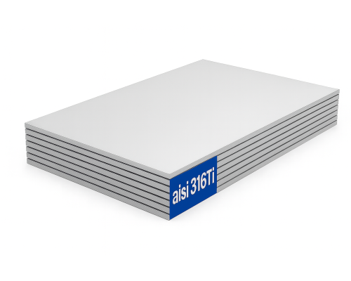 Лист нержавеющий 10 мм 1500х6000 aisi 316Ti горячекатаный