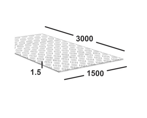 Лист алюминиевый 1,5 мм 1500х3000 ВД1АМ Квинтет