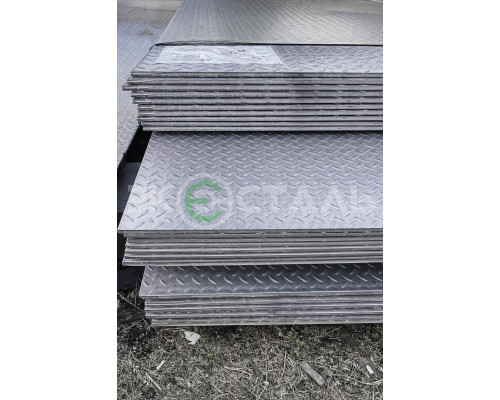 Лист стальной рифлёный 8 мм 1500х6000 Чечевица