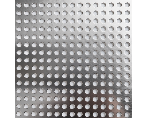 Лист нержавеющий перфорированный 0.4х1000х2000 Rv 0.5-1.1
