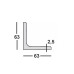 Уголок 63х2,5 металлический