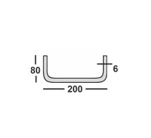 Швеллер 200х80х6, гнутный