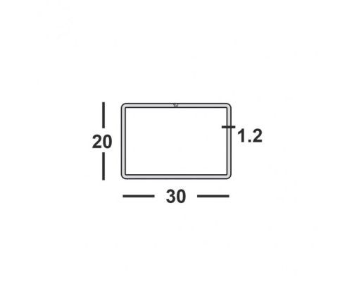 Труба профильная 30х20х1,2 прямоугольная