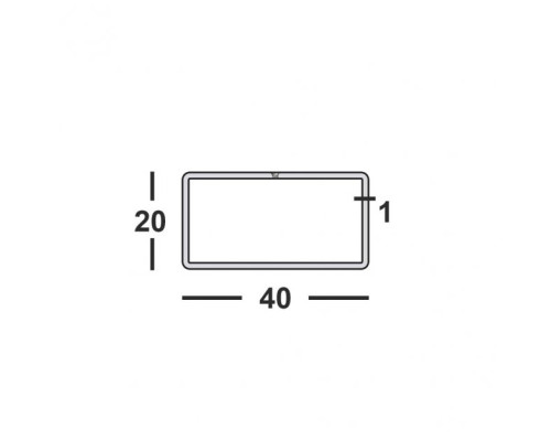Труба профильная 40х20х1 прямоугольная