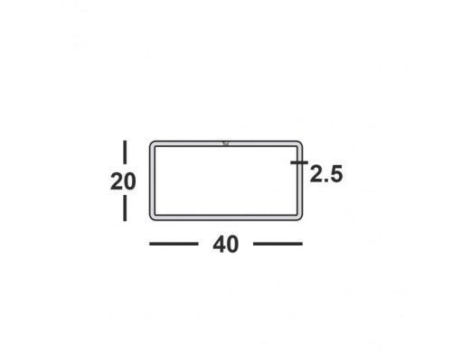 Труба профильная 40х20х2,5 прямоугольная