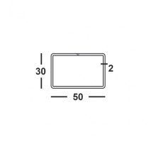 Труба профильная 50х30х2 прямоугольная