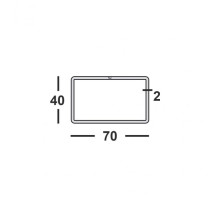 Труба профильная 70х40х2 прямоугольная