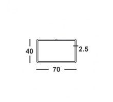 Труба профильная 70х40х2,5 прямоугольная