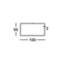 Труба профильная 100х50х2 прямоугольная