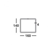 Труба профильная 160х140х4 прямоугольная