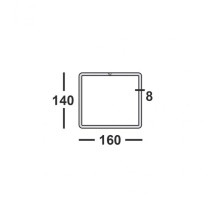 Труба профильная 160х140х8 прямоугольная