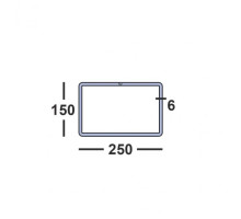 Труба профильная 250х150х6 09г2с прямоугольная