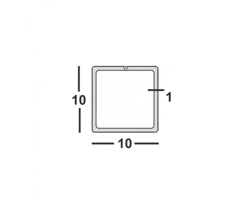 Труба профильная 10х10х1 квадратная