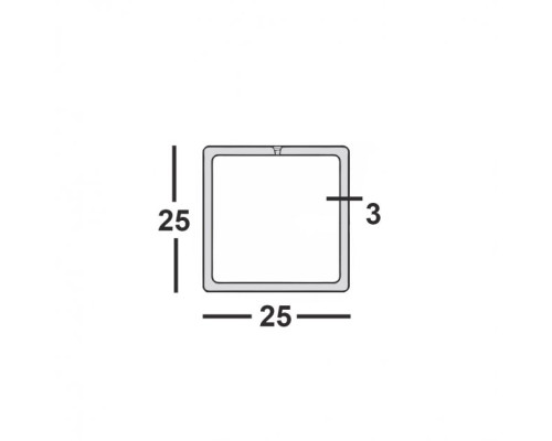 Труба профильная 25х25х3 квадратная