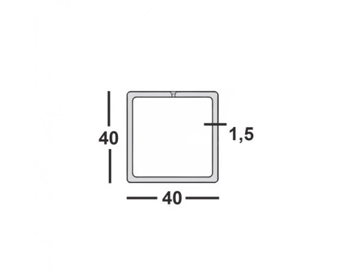 Труба профильная 40х40х1,5 квадратная