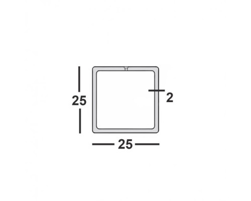 Труба профильная 25х25х2 квадратная