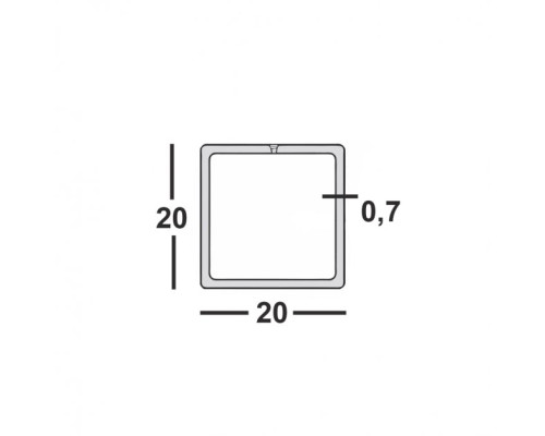 Труба профильная 20х20х0,7 квадратная