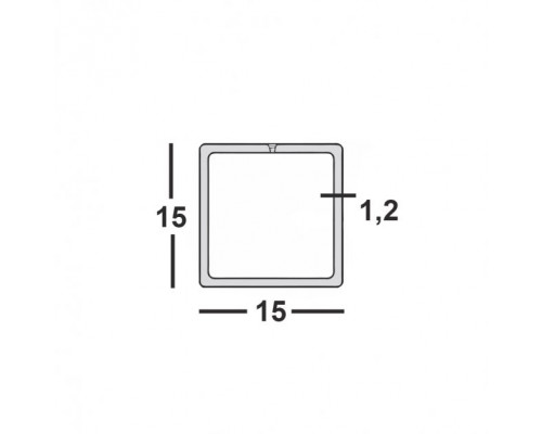 Труба профильная 15х15х1,2 квадратная
