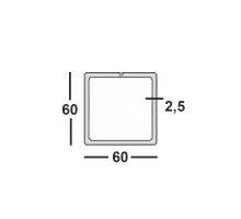 Труба профильная 60х60х2,5 квадратная