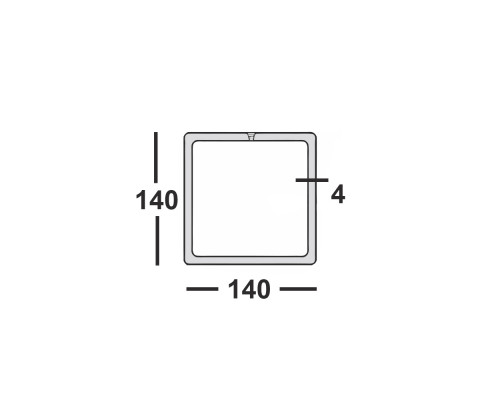 Труба профильная 140х140х4 квадратная