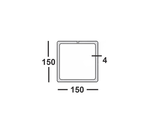 Труба профильная 150х150х4 квадратная