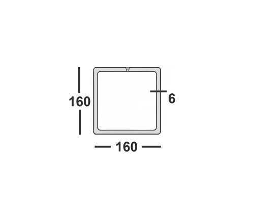 Труба профильная 160х160х6 квадратная