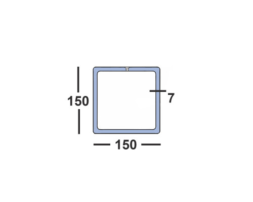 Труба профильная 150х150х7 09г2с квадратная