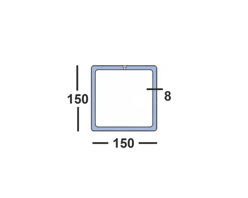 Труба профильная 150х150х8 09г2с квадратная