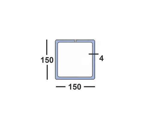 Труба профильная 150х150х4 09г2с квадратная