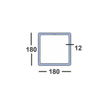 Труба профильная 180х180х12 09г2с квадратная