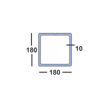Труба профильная 180х180х10 09г2с квадратная