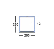 Труба профильная 250х250х12 09г2с квадратная