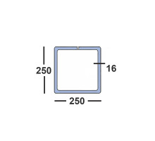 Труба профильная 250х250х16 09г2с квадратная