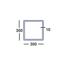 Труба профильная 300х300х10 09г2с квадратная