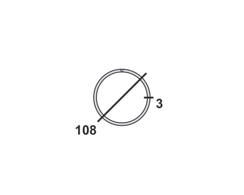 Труба круглая стальная 108х3 мм Ст.3 12 м