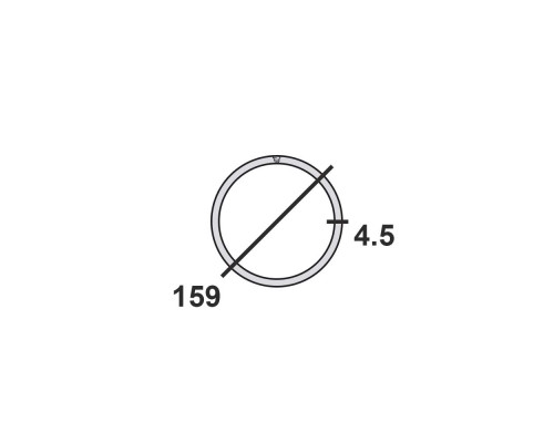 Труба круглая стальная 159х4,5 мм  Ст.3 11,8-11,9 м
