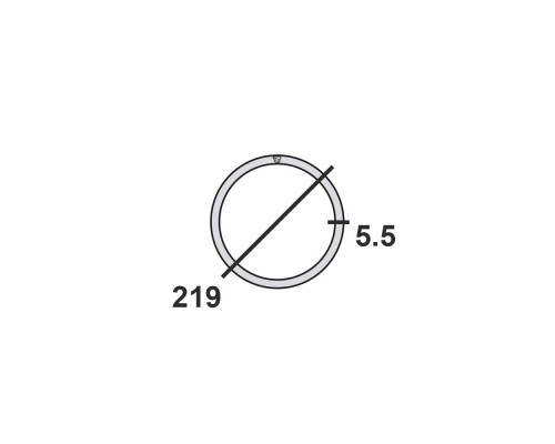 Труба круглая стальная 219х5,5 мм Ст.3 12 м