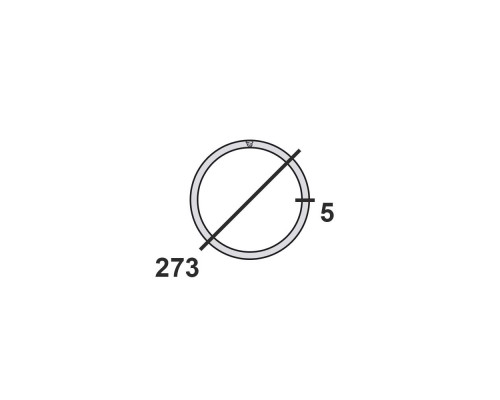 Труба круглая стальная 273х5 мм  Ст.3 10,5-11,7 м