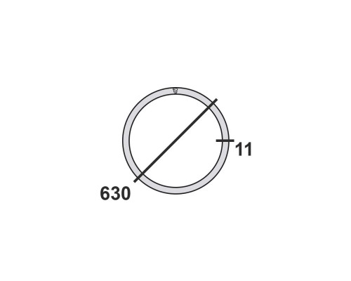 Труба круглая стальная 630х11 мм Ст.3 11,8-12 м