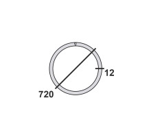 Труба круглая стальная 720х12 мм  Ст.3 11,9-12 м
