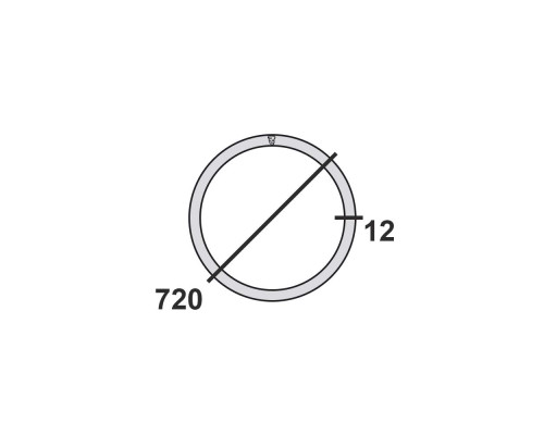 Труба круглая стальная 720х12 мм Ст.3 11,9-12 м