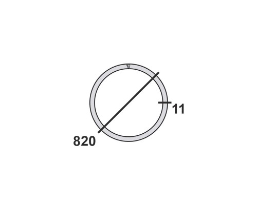 Труба круглая стальная 820х11 мм  Ст.3 11,9-12 м