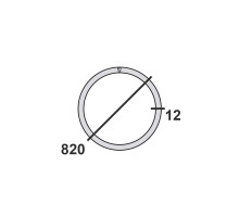 Труба круглая стальная 820х12 мм  Ст.3 11,89-12 м