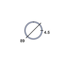 Труба круглая стальная 89х4,5 мм  09г2с 10-12 м