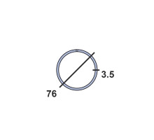 Труба круглая стальная 76х3,5 мм  09г2с 10-12 м
