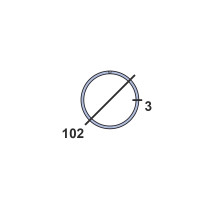 Труба круглая стальная 102х3 мм  09г2с 10-12 м