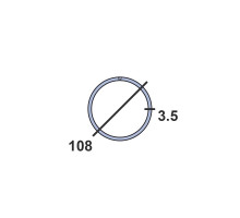 Труба круглая стальная 108х3,5 мм  09г2с 10-12 м